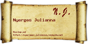 Nyerges Julianna névjegykártya
